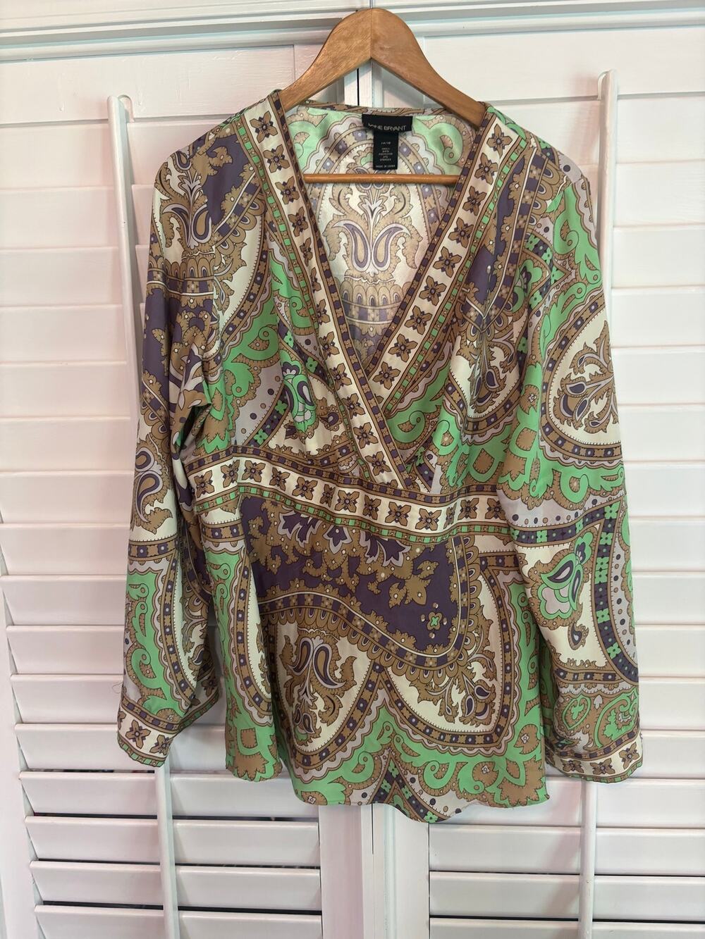 Lane Bryant Purple And Green Blouse Size 14/16